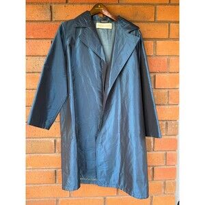 Rebecca Moses Silk Evening Coat Bergdorf Goodmans Teal Womens Size 42‎ Vintage